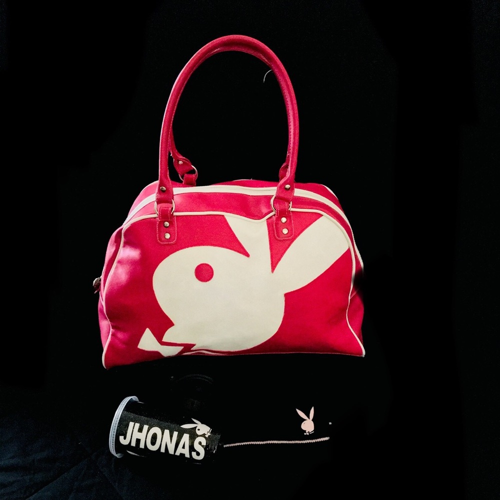 PLAYBOY HOT PINK Y2K BUNNY HEAD LOGO BAG SIZE M-L